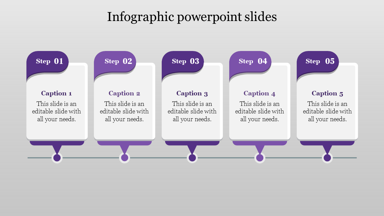 Infographic powerpoint slides-Purple